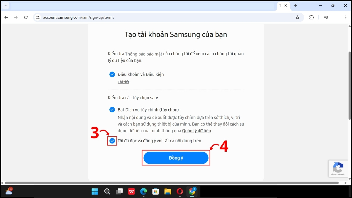 Tạo tài khoản tivi Samsung bằng laptop