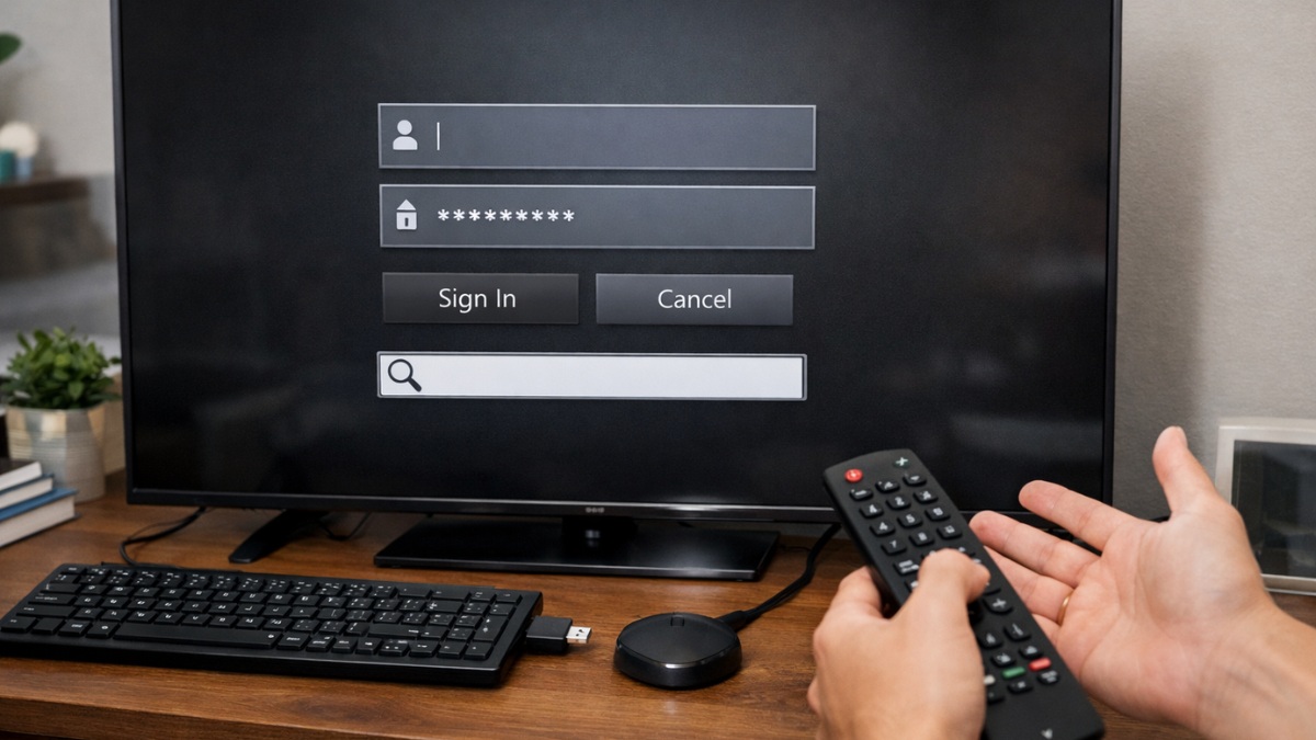 Lỗi tivi không hiện bàn phím ảo để nhập thông tin