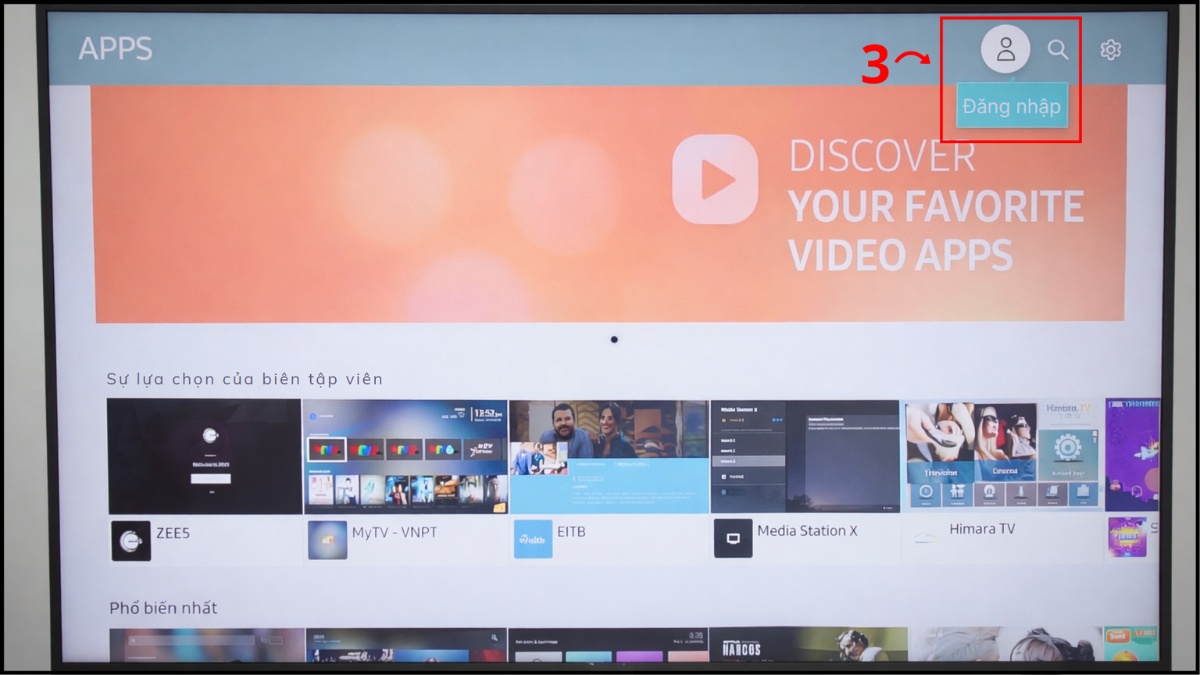 Tạo tài khoản tivi Samsung trực tiếp trên tivi