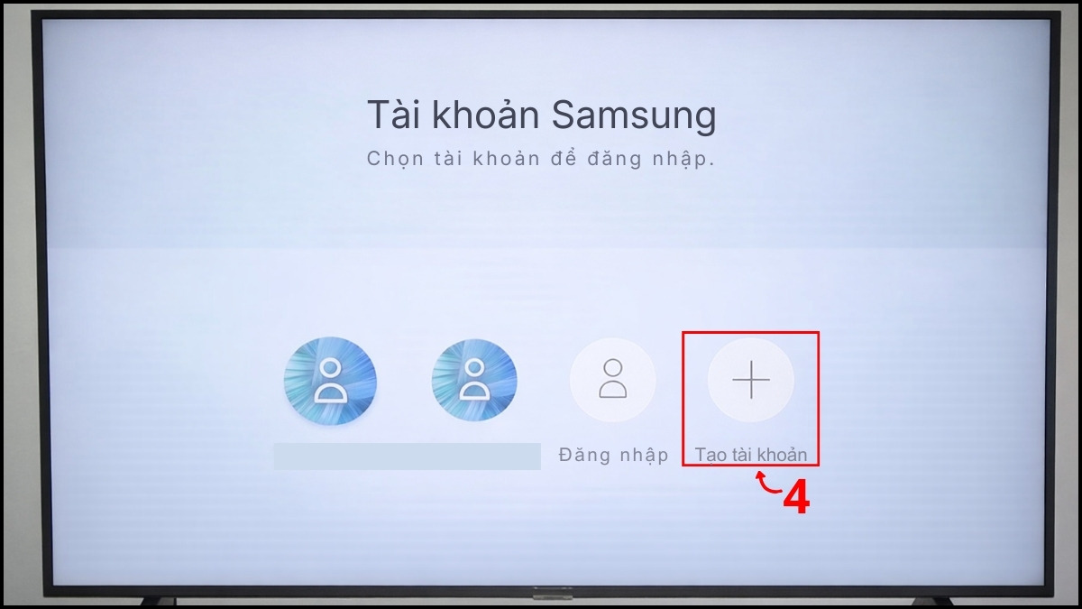 Tạo tài khoản tivi Samsung trực tiếp trên tivi