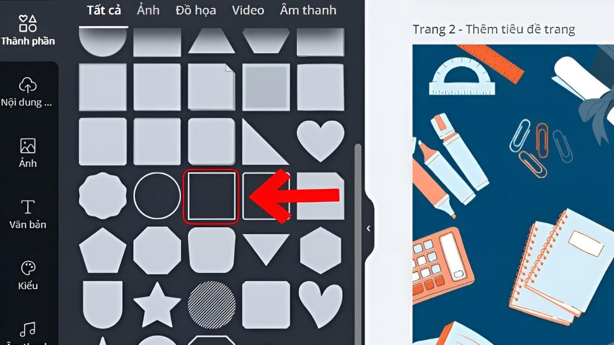 Thêm đường kẻ (Lines) để tạo viền thủ công trong Canva