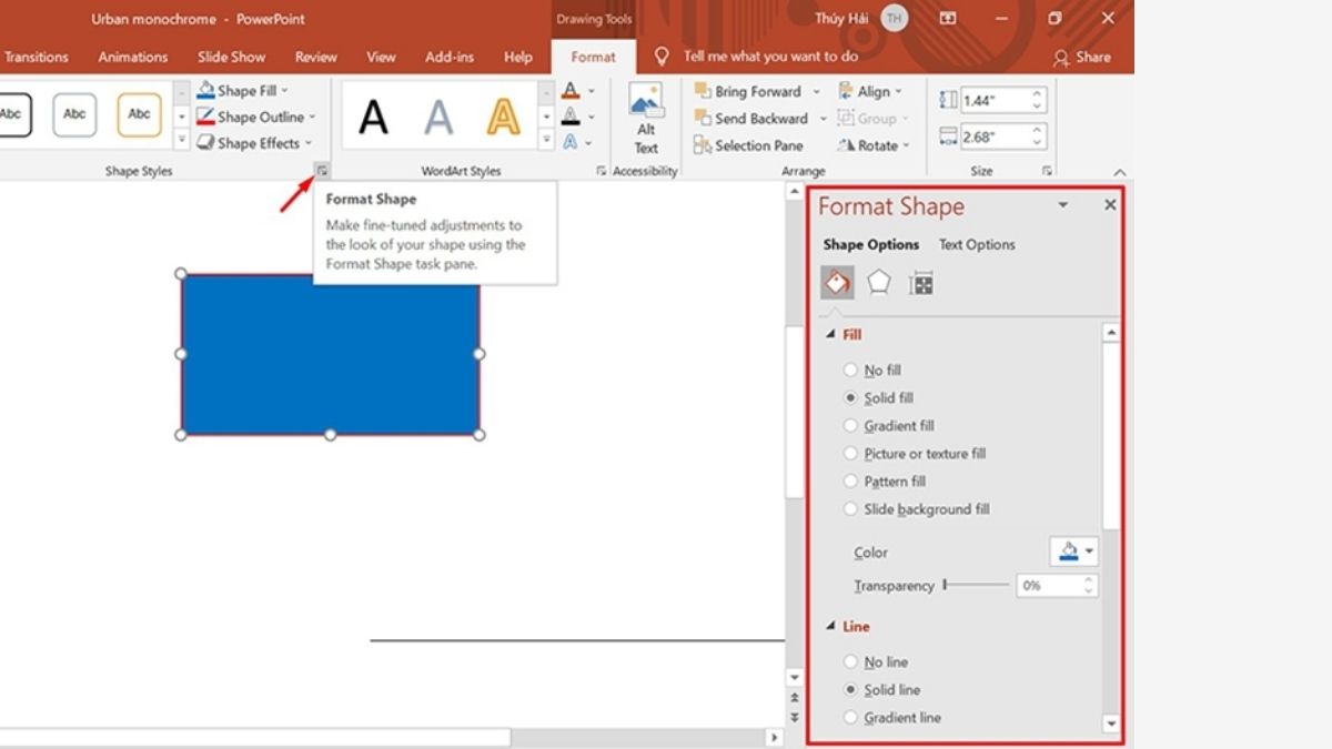 Tạo viền cho hình khối và hộp văn bản trong PowerPoint