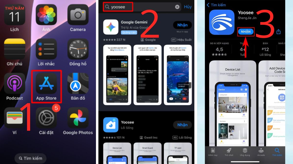 Cách tải Yoosee về điện thoại iOS