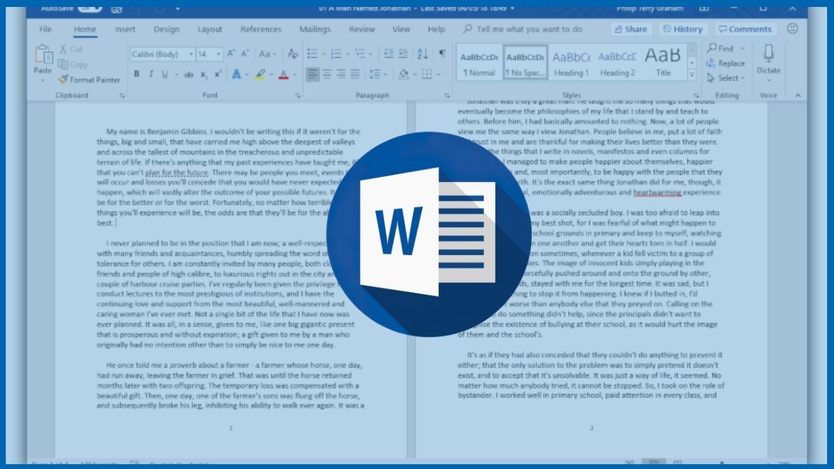 Định nghĩa chế độ hiển thị 2 trang trong Word
