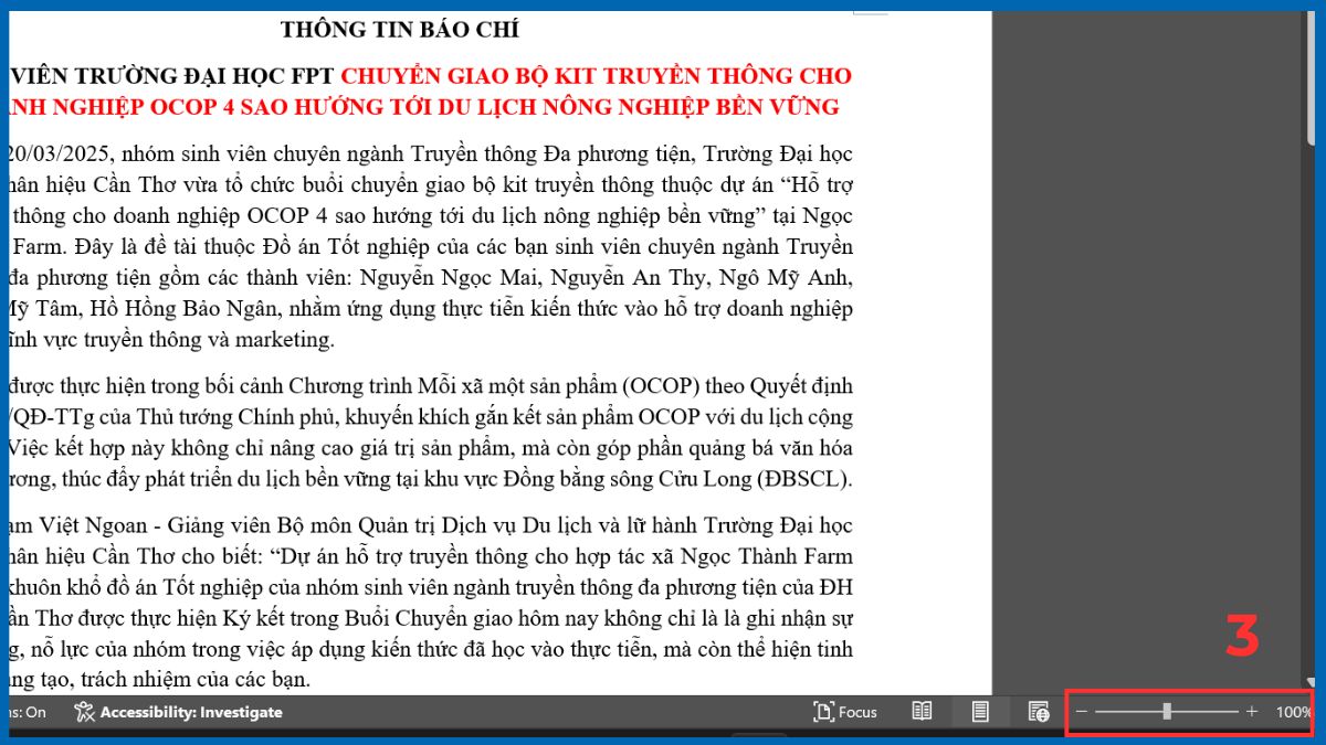 Điều chỉnh Zoom về 100% hoặc Page Width để tắt chế độ 2 trang trong Word