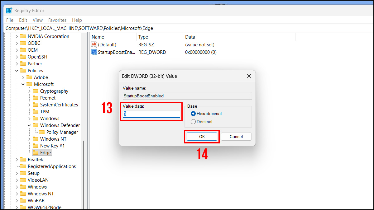 Sử dụng Registry Editor để vô hiệu hóa Edge