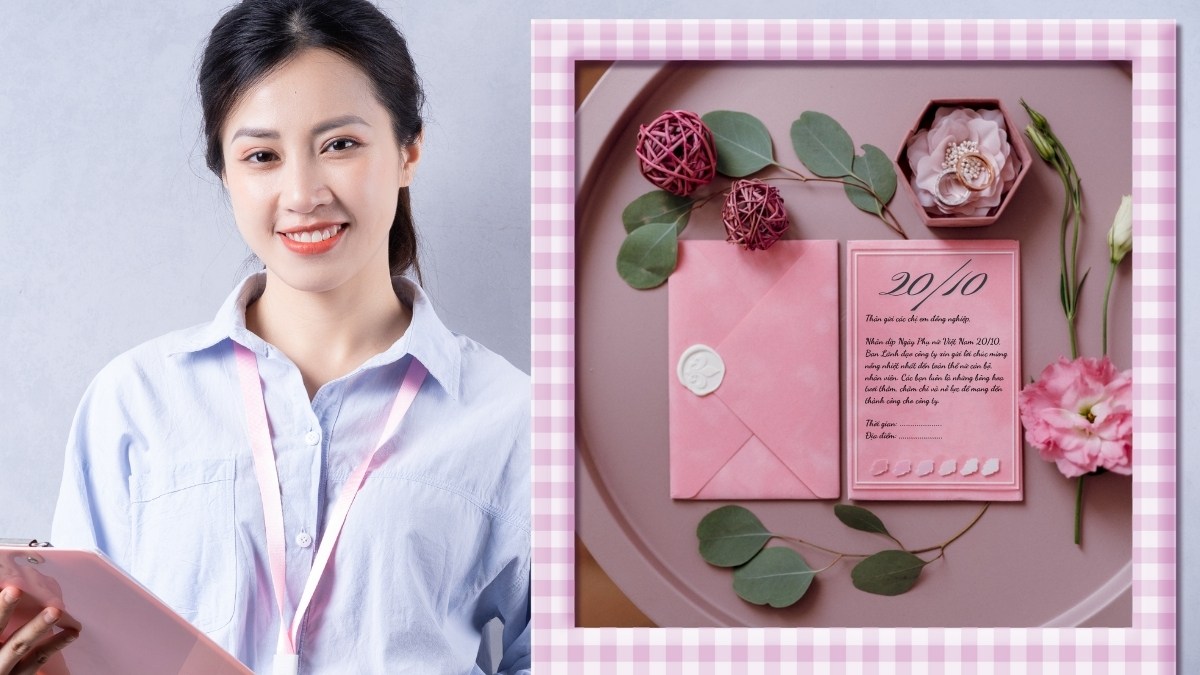 Thư mời 20/10 cho nhân viên