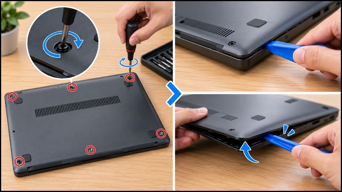 Cách tháo pin CMOS đối với laptop