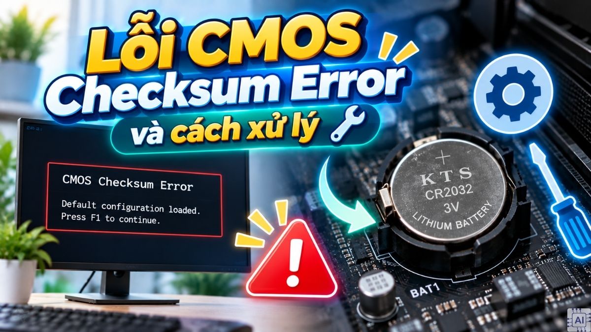 Lỗi CMOS Checksum Error và cách xử lý