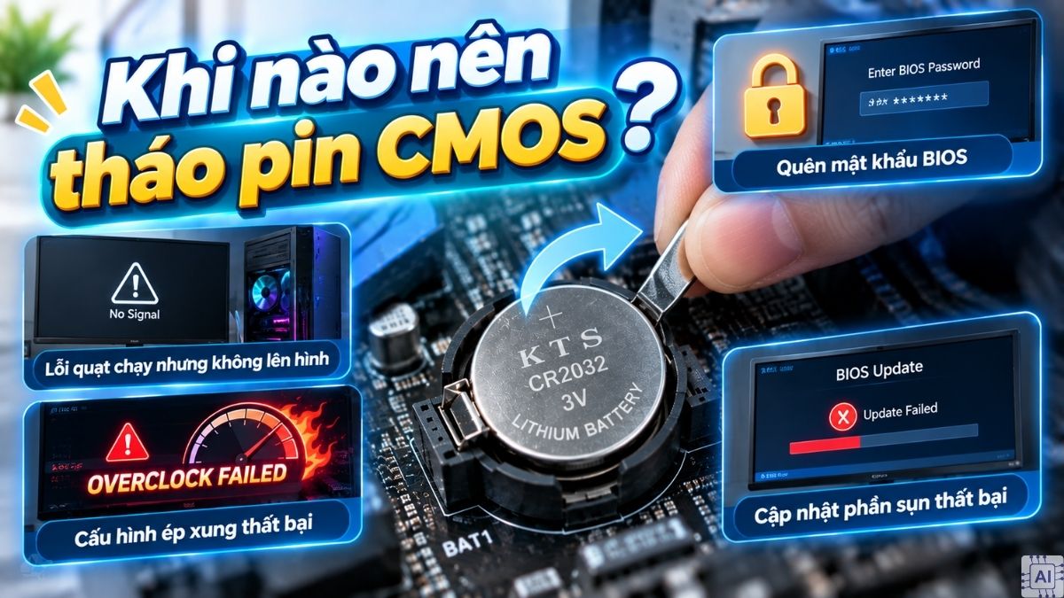 Khi nào nên tháo pin CMOS?