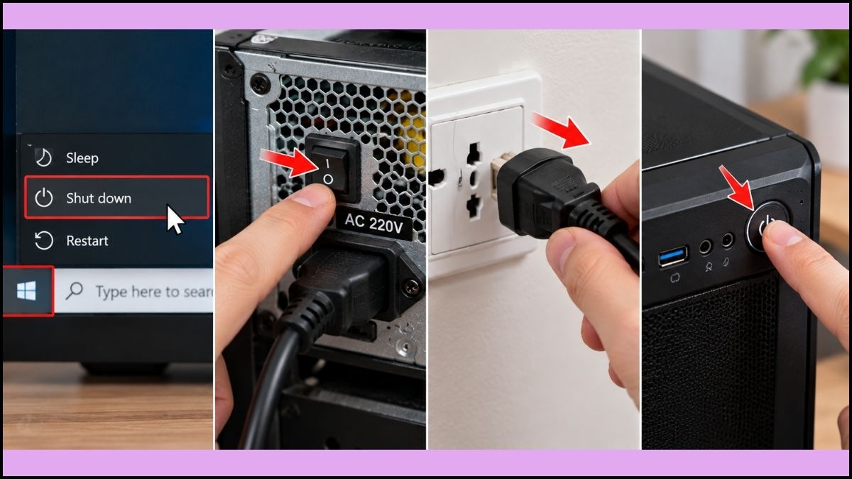 Các bước tháo pin CMOS trên máy tính bàn