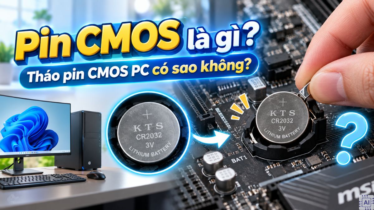 Tháo pin CMOS PC có sao không? Ảnh hưởng gì đến máy?