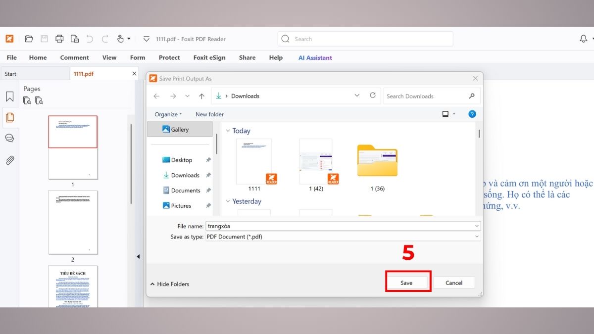 Cách xóa bớt trang PDF