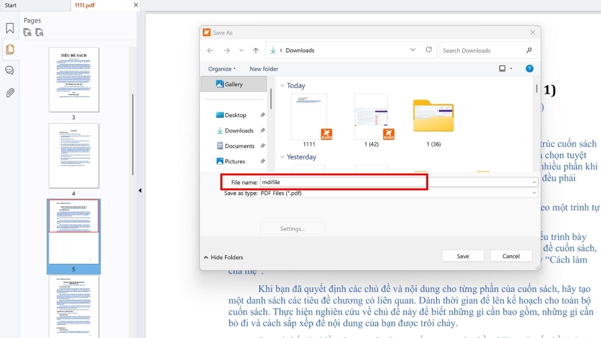Đặt tên file mới sau khi chỉnh sửa