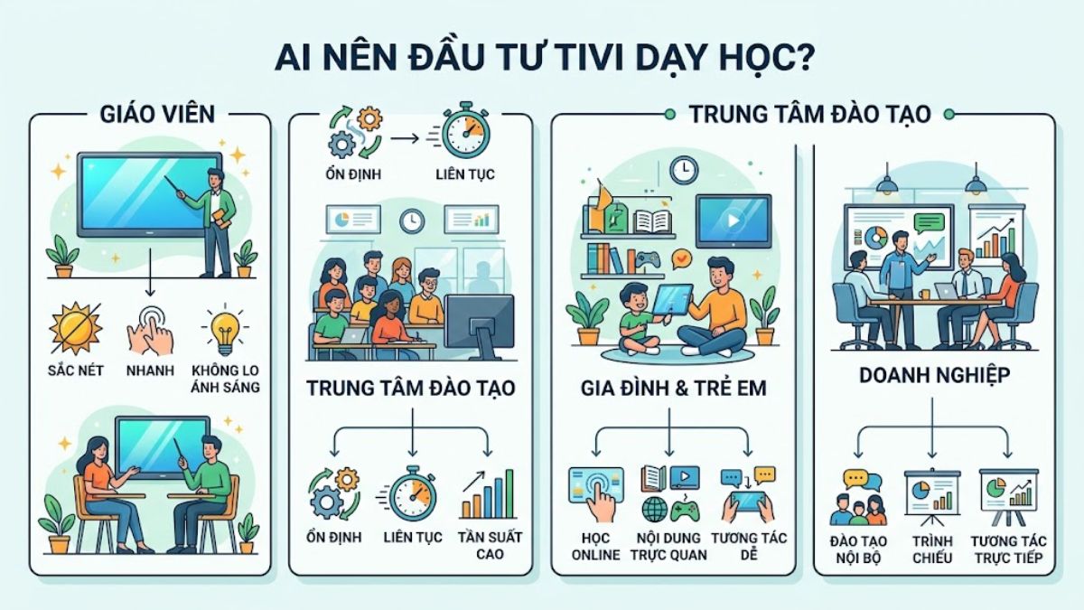 Ai nên đầu tư tivi dạy học? 