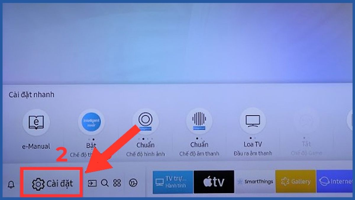 Cách dò kênh VTV trên tivi Samsung