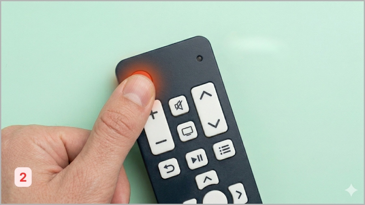 Quan sát đèn tín hiệu trên điều khiển để biết còn hoạt động hay không