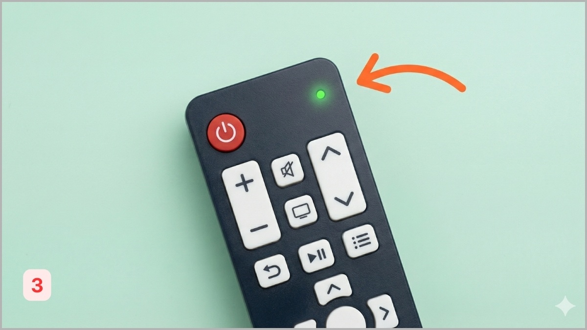 Quan sát đèn tín hiệu trên điều khiển để biết còn hoạt động hay không