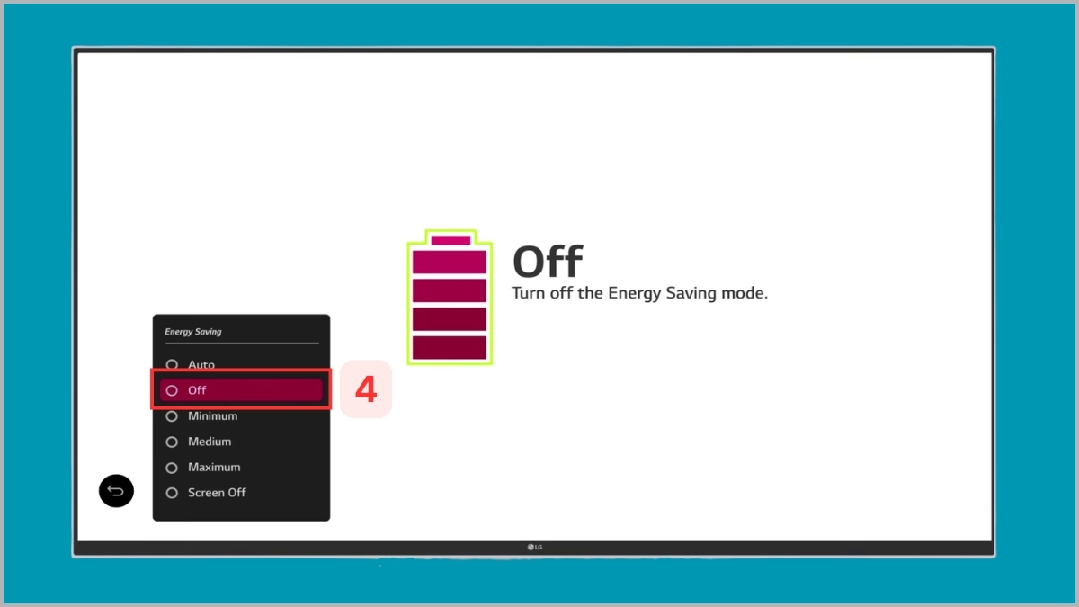 Kiểm tra chế độ tiết kiệm điện của TV