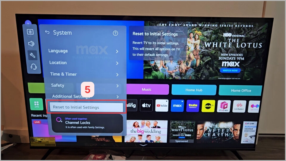 Reset tivi về cài đặt gốc