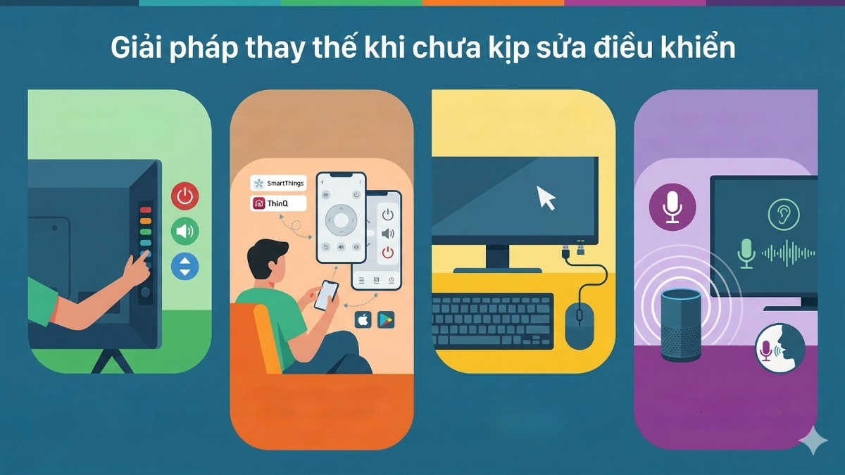 Giải pháp thay thế khi chưa kịp sửa điều khiển