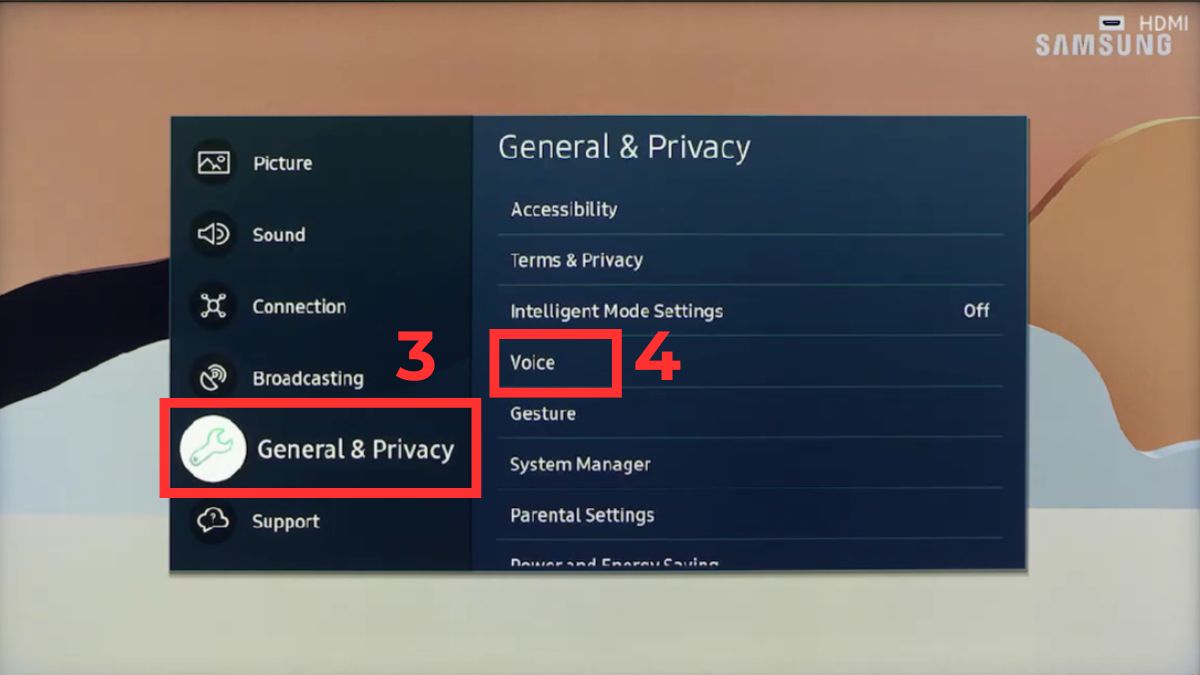 Cách bật giọng nói trên Smart TV Samsung