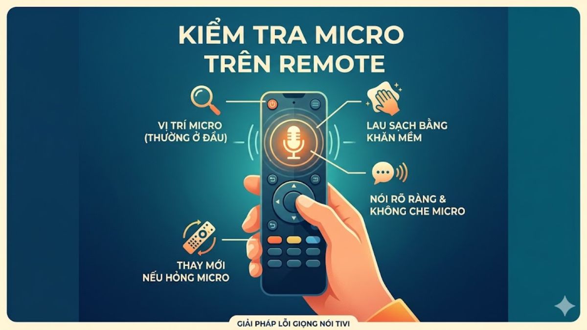 Kiểm tra micro trên remote