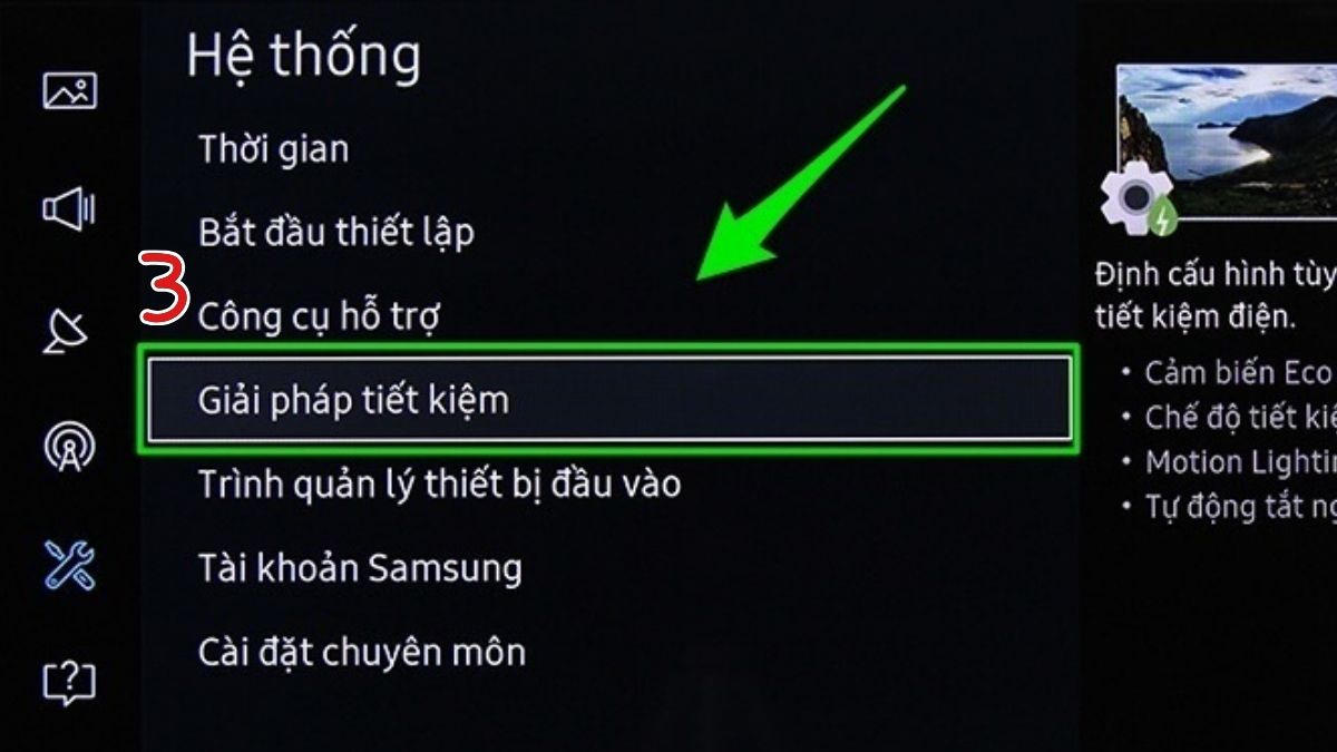 Tắt chế độ tiết kiệm điện và các tính năng tự động