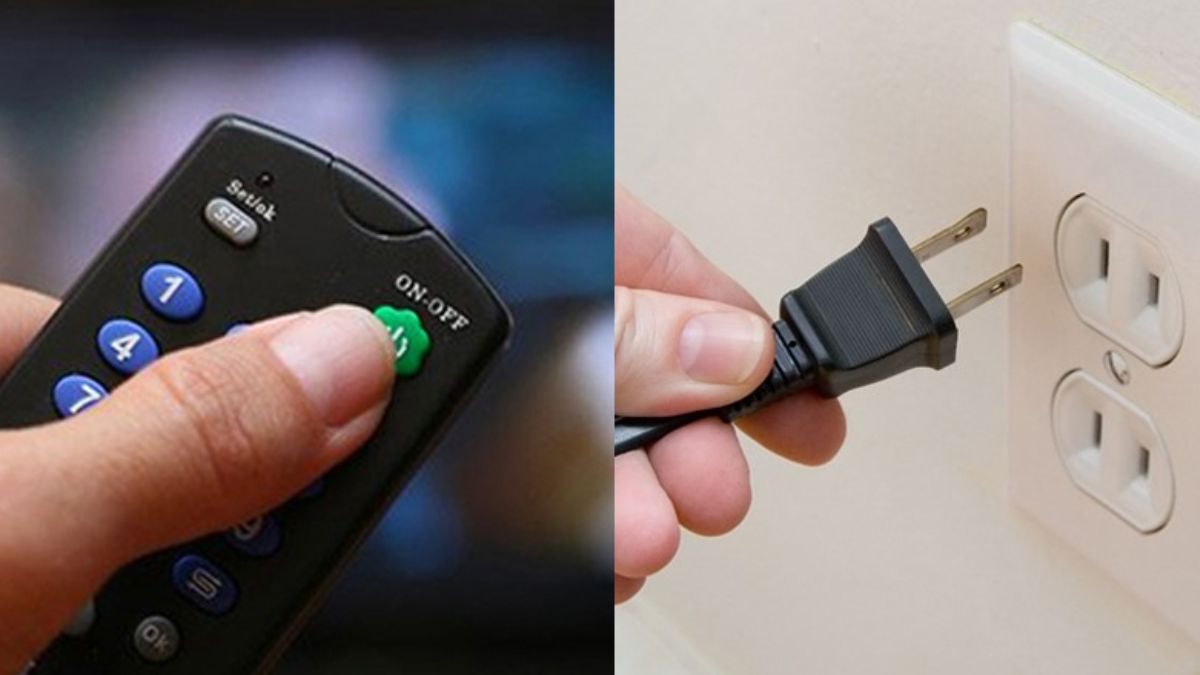 Rút nguồn và khởi động lại tivi