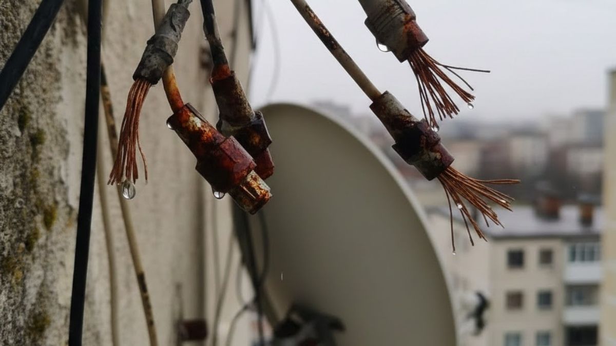 Dây anten, cáp truyền hình bị lỏng hoặc hư hỏng