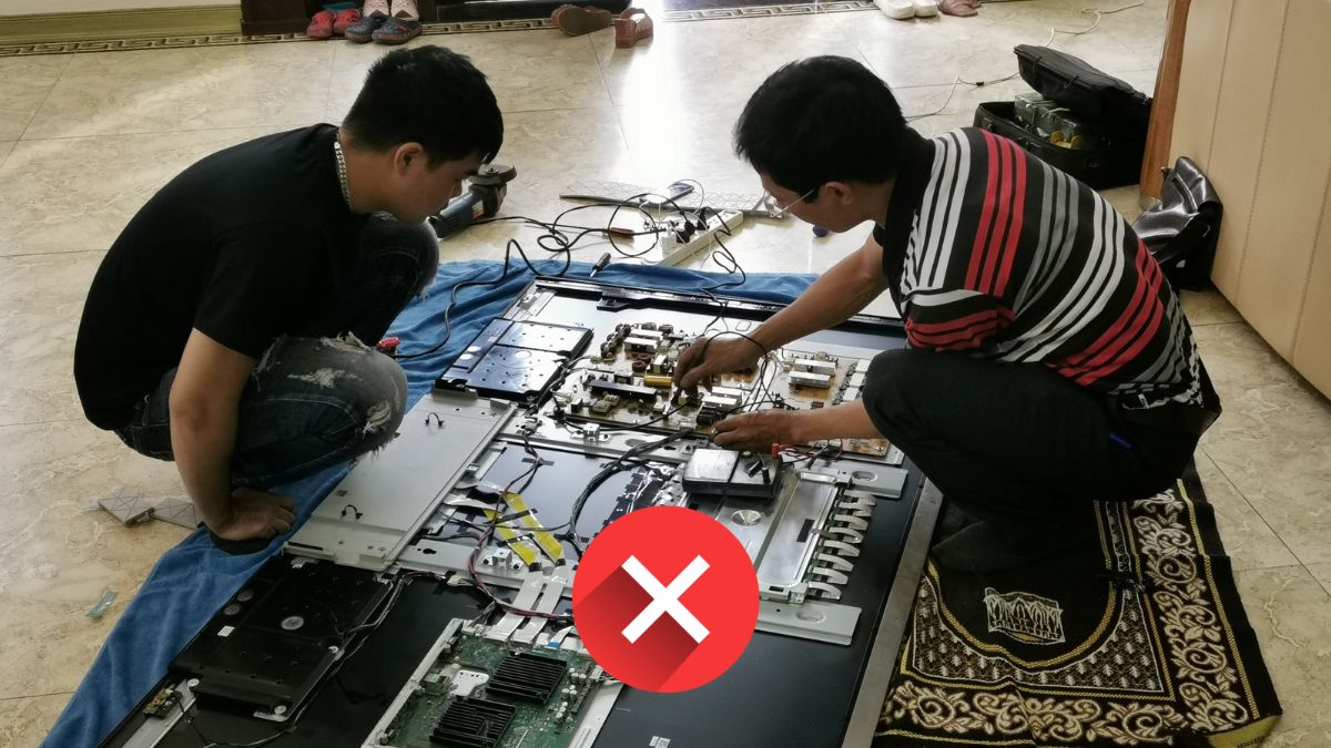 Một số trường hợp không nên tự sửa tivi Samsung bị lỗi có tiếng không có hình tại nhà