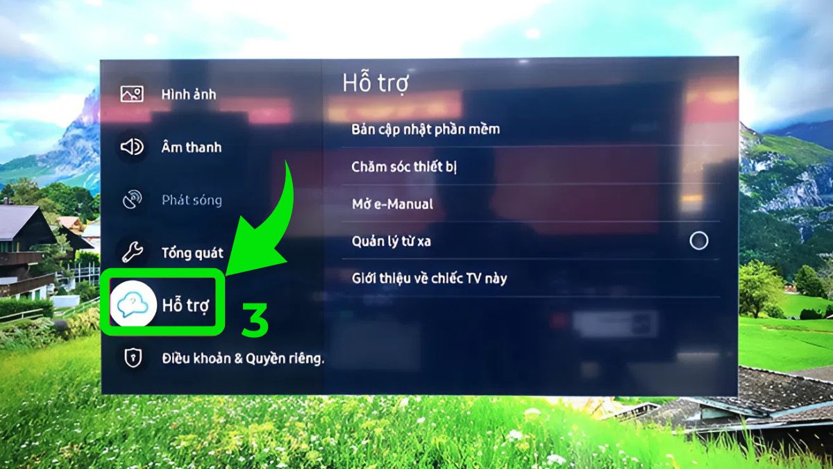 Reset cài đặt gốc tivi Samsung để sửa lỗi tivi Samsung có tiếng mà không có hình
