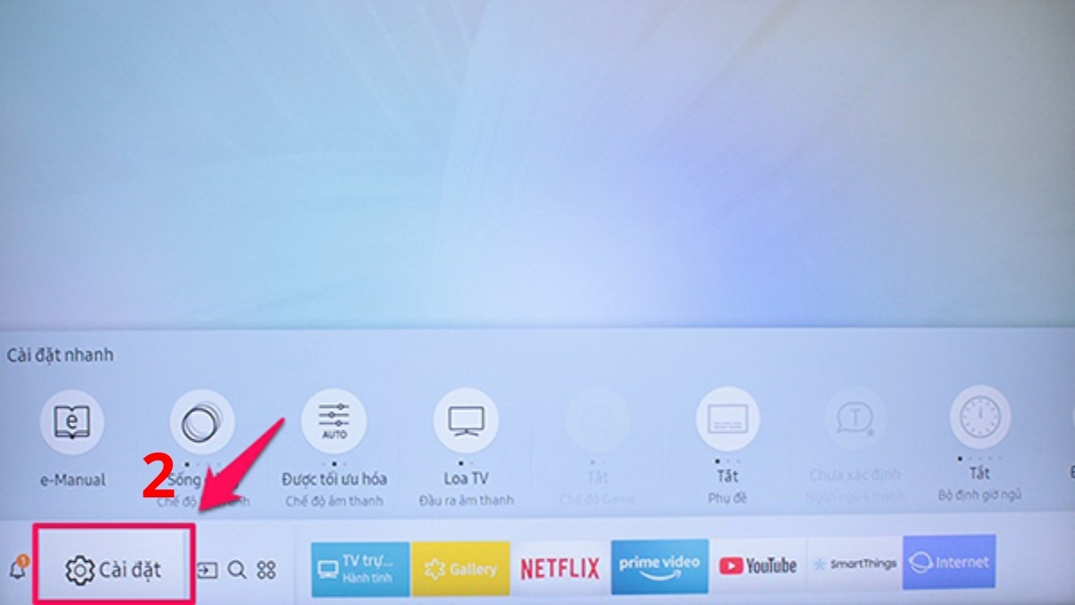 Cập nhật phần mềm hệ thống của tivi Samsung