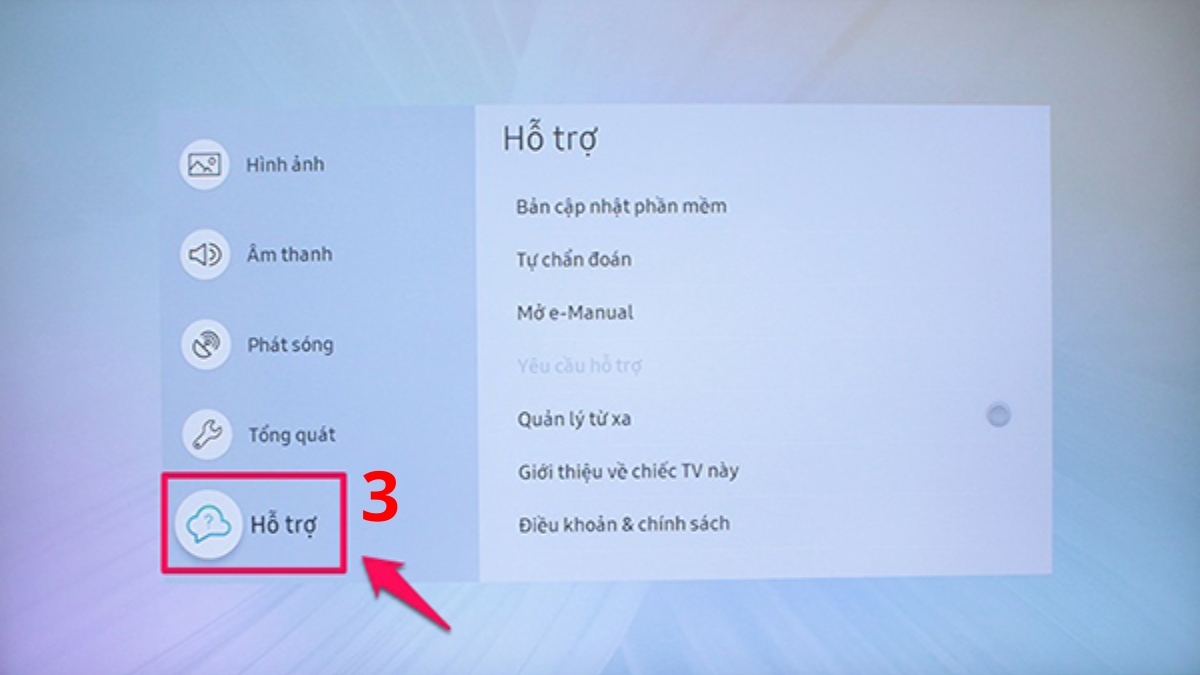 Cập nhật phần mềm hệ thống của tivi Samsung