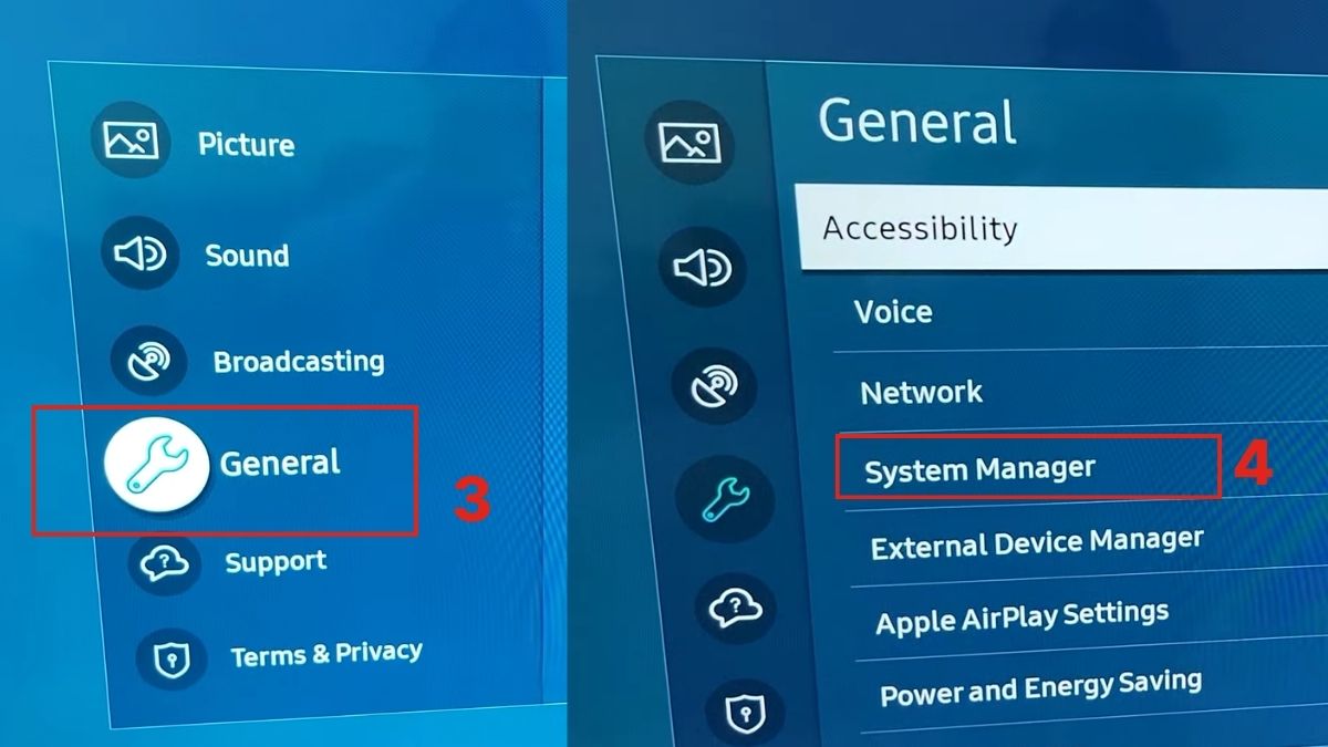 Thiết lập lại ngôn ngữ và vùng cho tivi