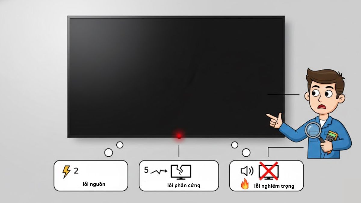 Cách nhận biết tivi Samsung lỗi nặng hay nhẹ từ chuyên gia