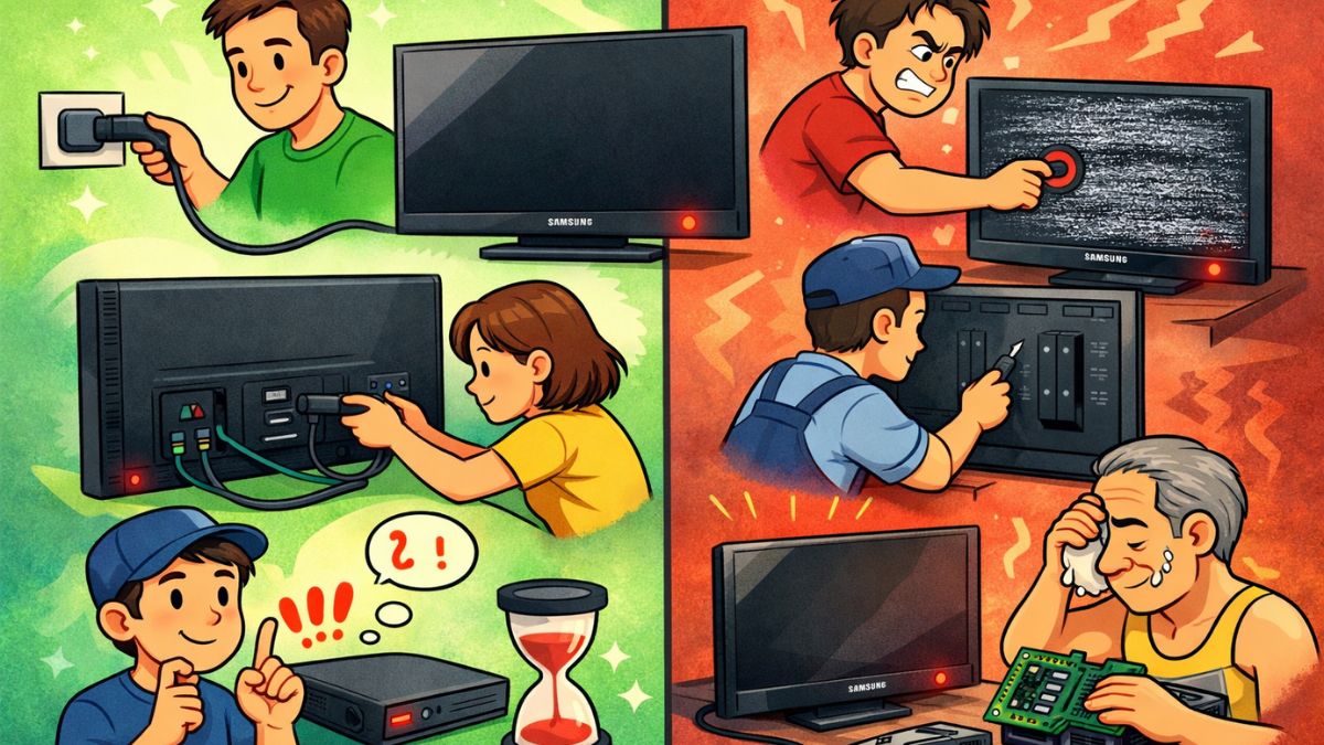 Những điều nên làm khi tivi Samsung bị nháy đèn đỏ