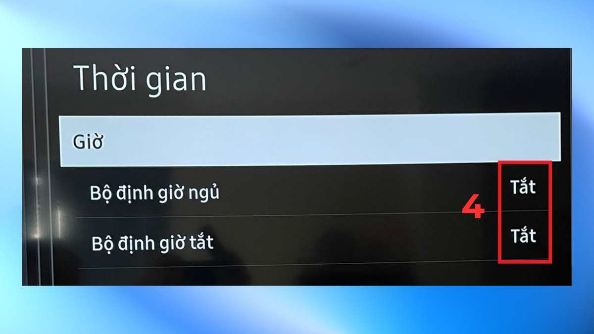 Cách tắt Hẹn giờ trên tivi Samsung