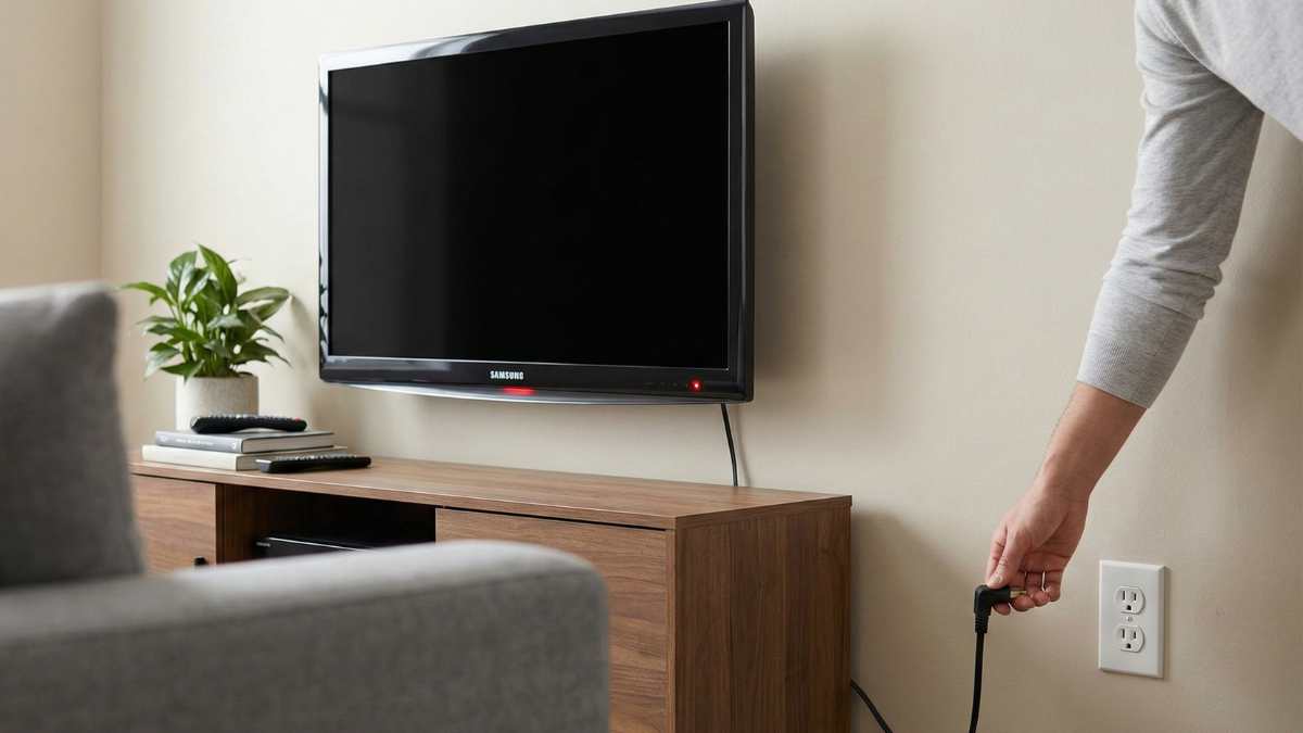 Kiểm tra nguồn điện và dây cắm tivi