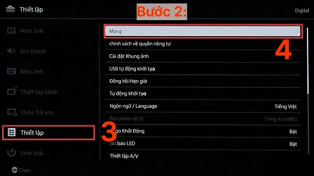 Kiểm tra và khởi động lại kết nối mạng