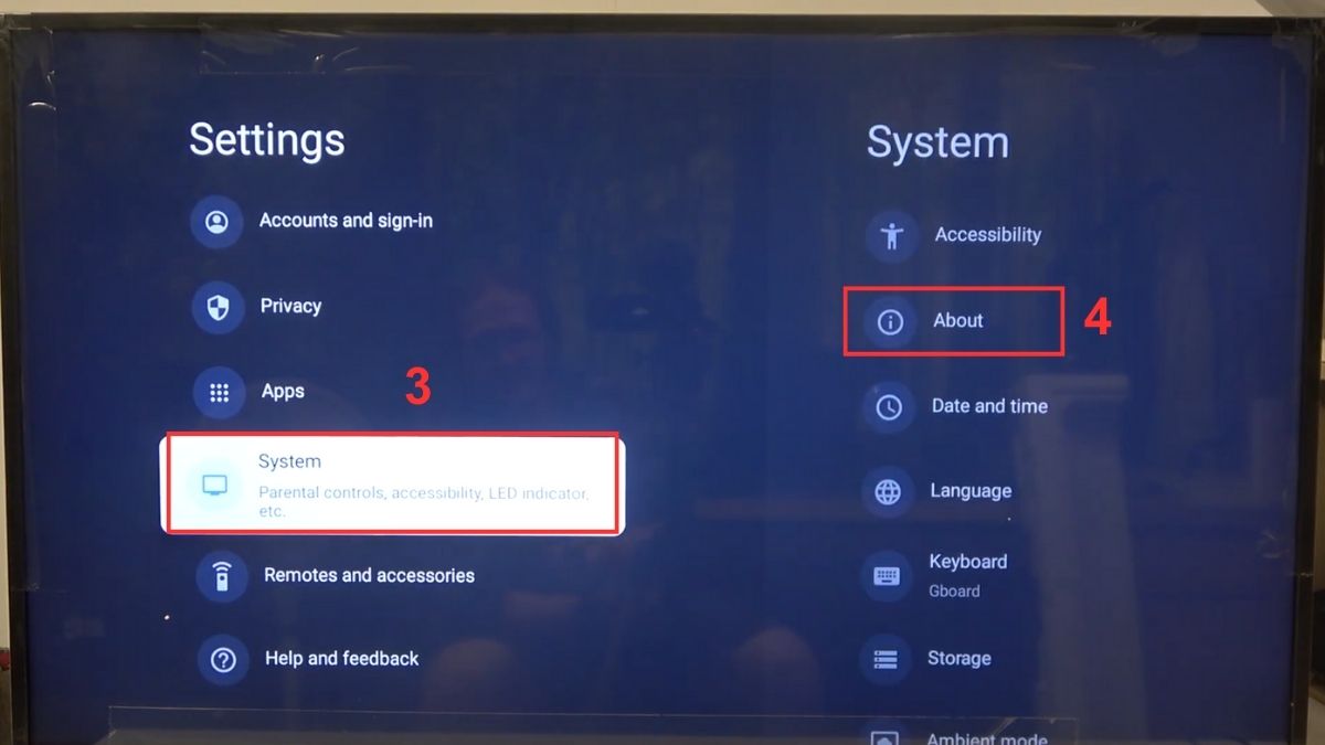 Tắt chế độ tiết kiệm điện trên tivi Sony