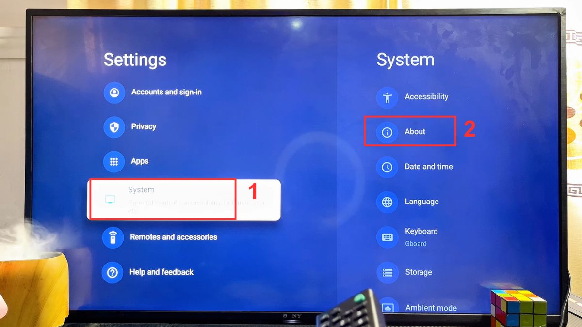 Cập nhật phiên bản mới của TV Sony