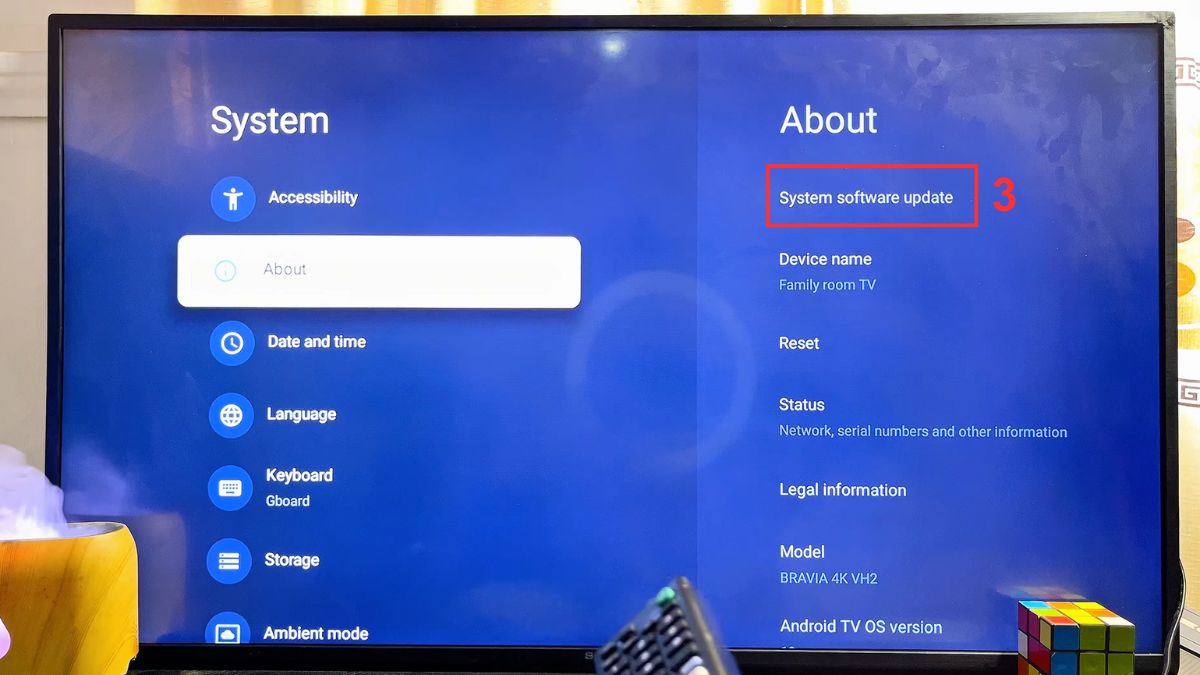 Cập nhật phiên bản mới của TV Sony