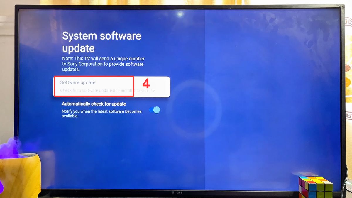 Cập nhật phiên bản mới của TV Sony