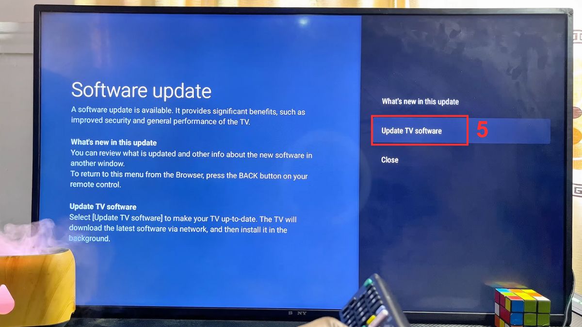 Cập nhật phiên bản mới của TV Sony