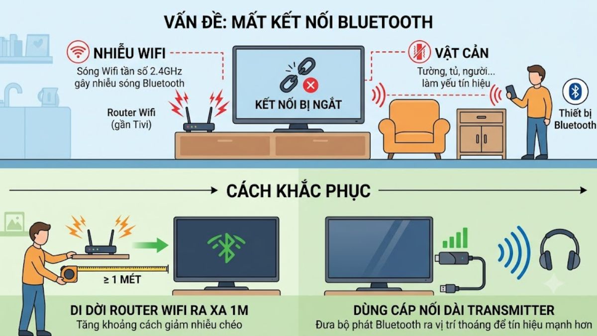 Lỗi Bluetooth thường xuyên mất kết nối