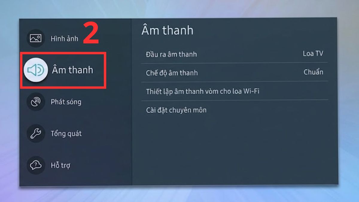 Kiểm tra trong phần Cài đặt của TV để biết tivi có hỗ trợ Bluetooth hay không