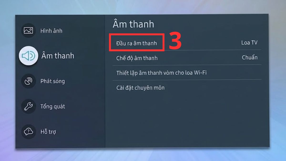 Kiểm tra trong phần Cài đặt của TV để biết tivi có hỗ trợ Bluetooth hay không