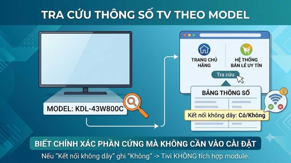 Tra cứu thông số theo model của nhà sản xuất