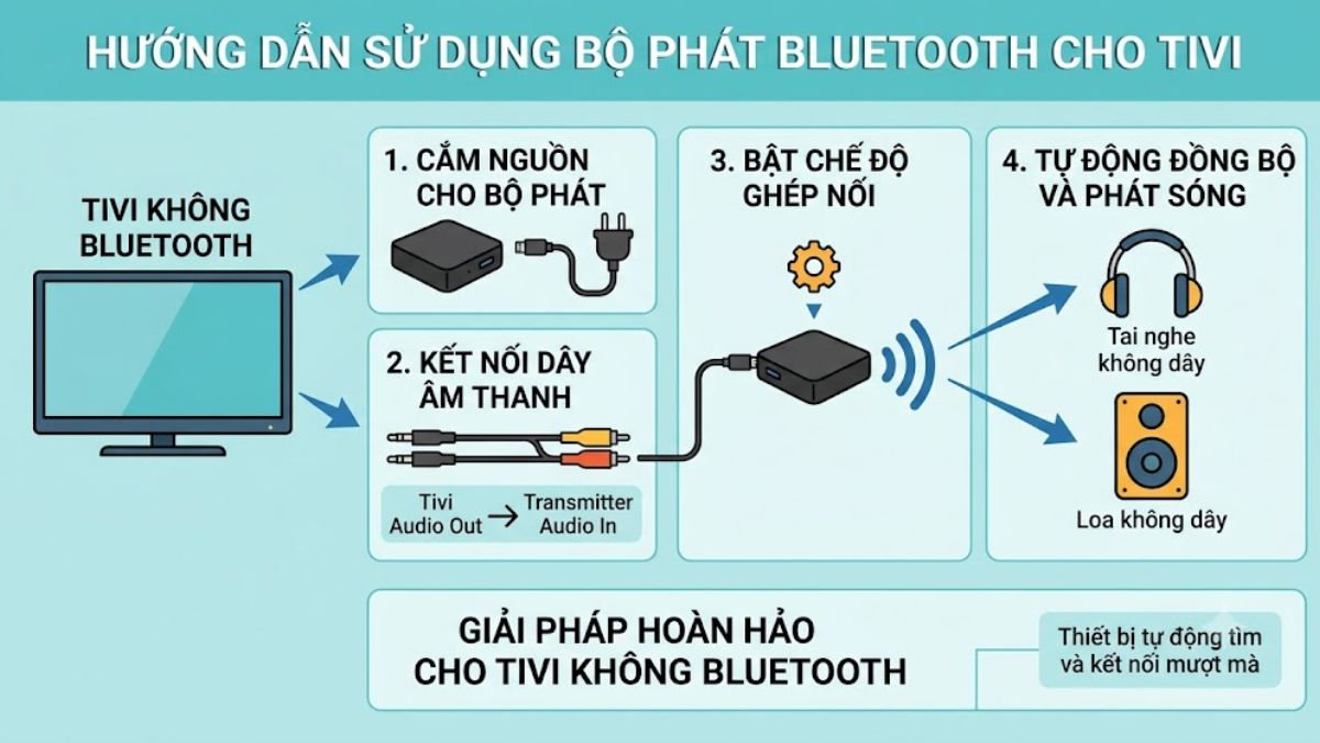 Sử dụng bộ phát Bluetooth (Bluetooth Transmitter)